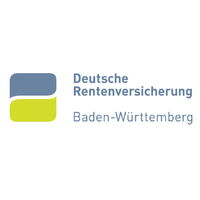 Das Logo der Deutschen Rentenversicherung Baden-Württemberg zeigt zwei farbige, geschwungene Formen neben dem Schriftzug.
